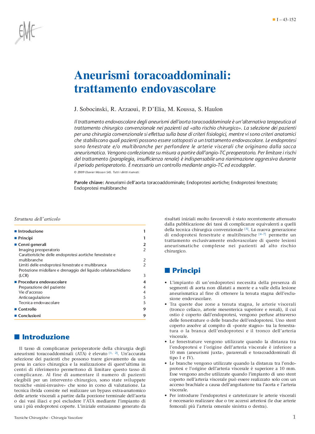 عکس صفحه اول مقاله: Aneurismi toracoaddominali: trattamento endovascolare Aneurismi toracoaddominali: trattamento endovascolare