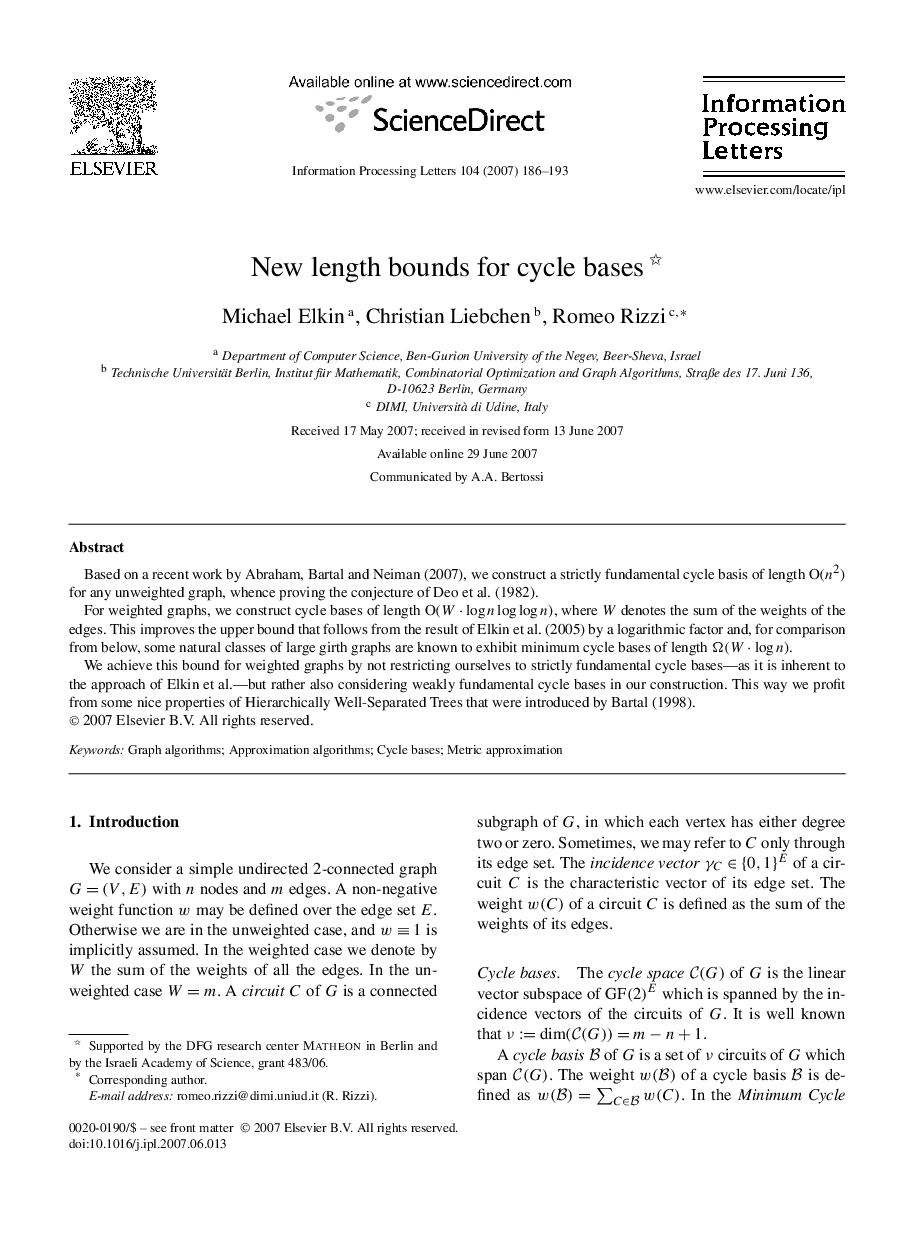 New length bounds for cycle bases 