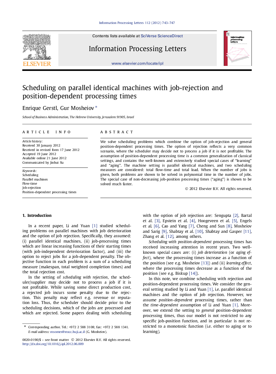 Scheduling on parallel identical machines with job-rejection and position-dependent processing times