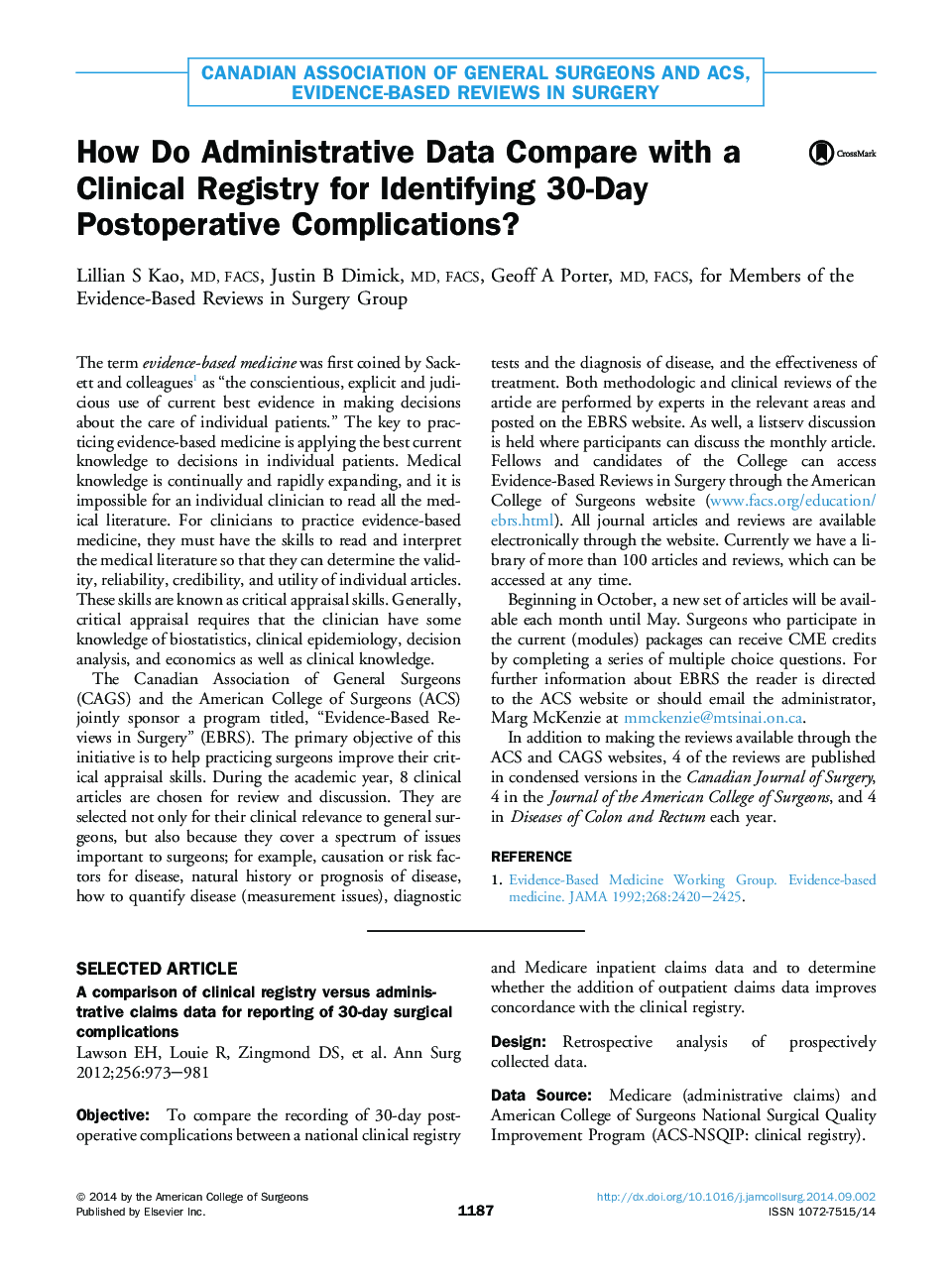 How Do Administrative Data Compare with a Clinical Registry for Identifying 30-Day Postoperative Complications?