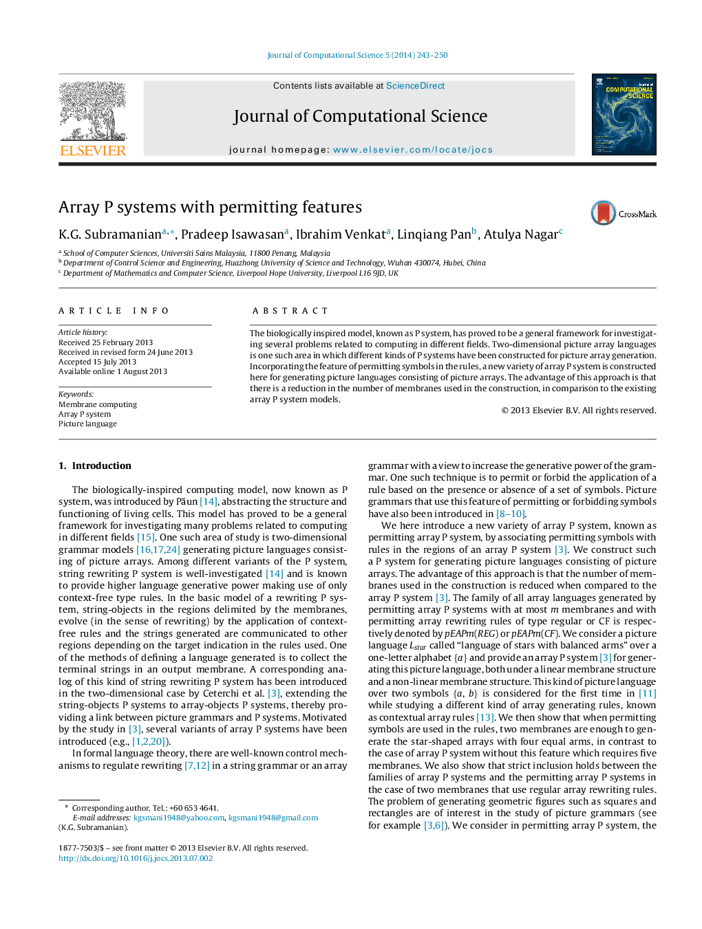 Array P systems with permitting features