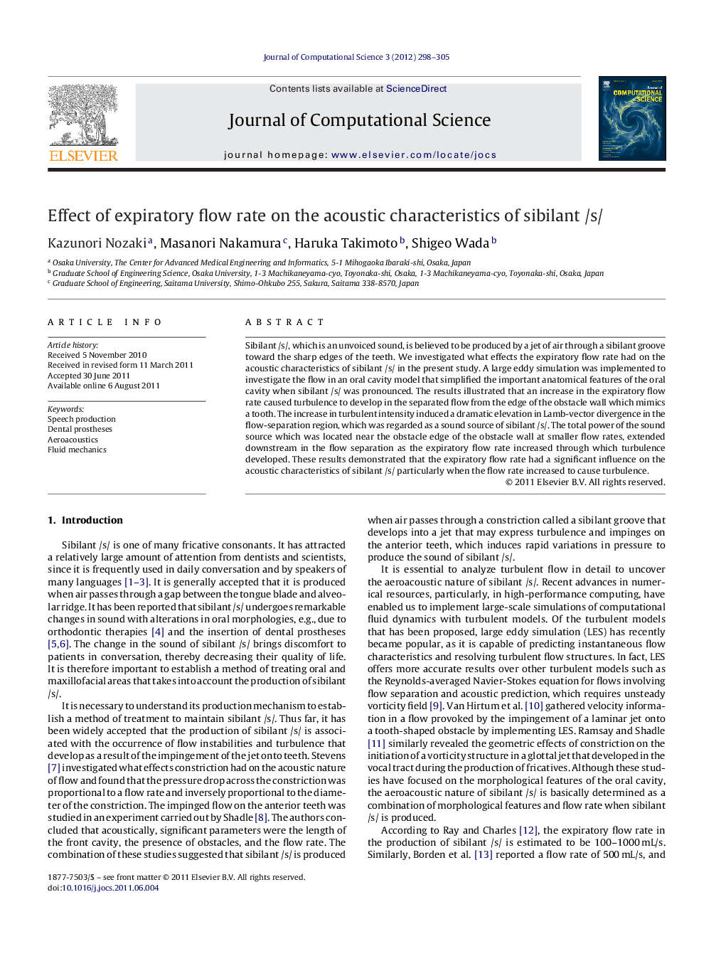 Effect of expiratory flow rate on the acoustic characteristics of sibilant /s/