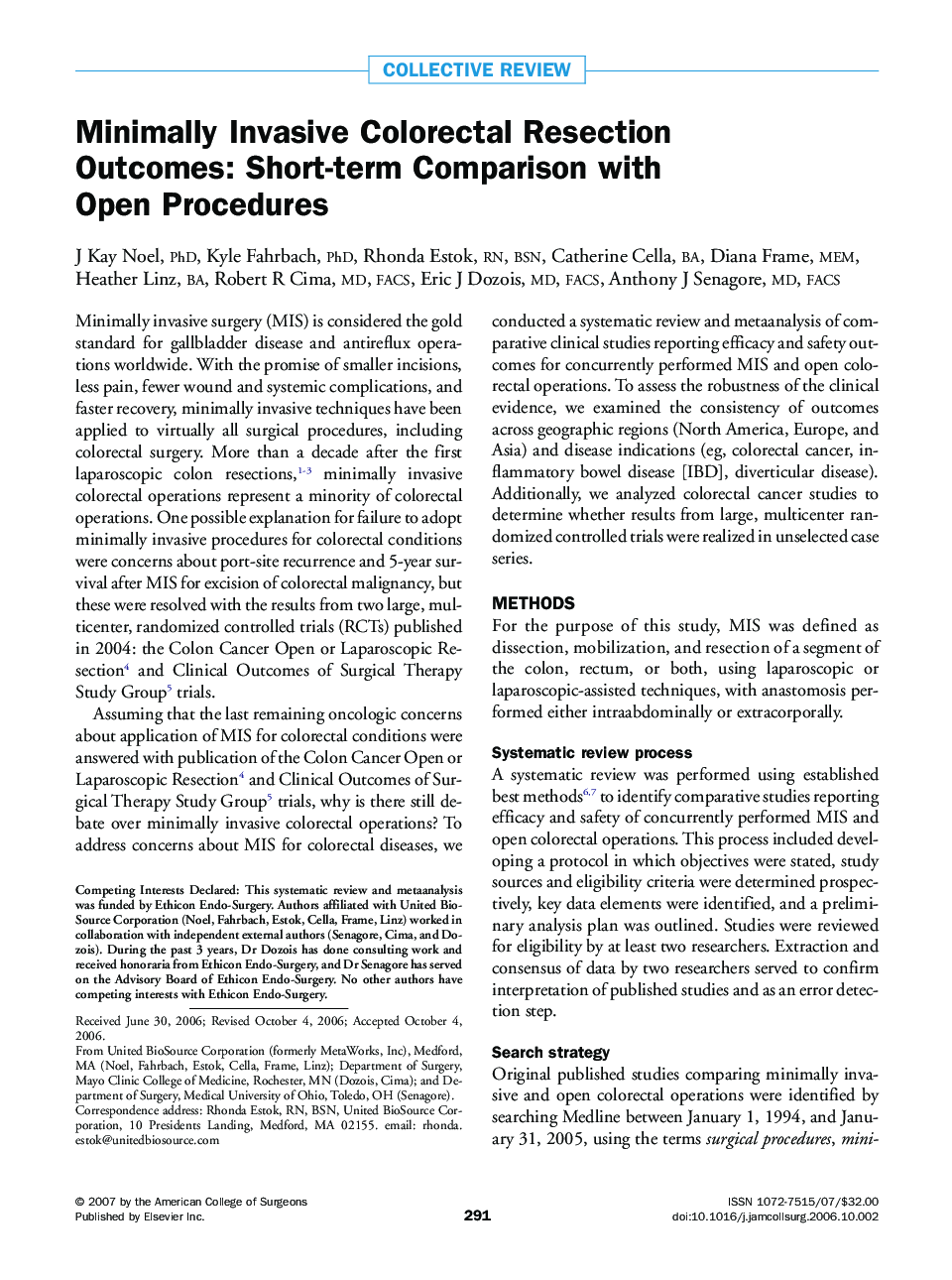 Minimally Invasive Colorectal Resection Outcomes: Short-term Comparison with Open Procedures