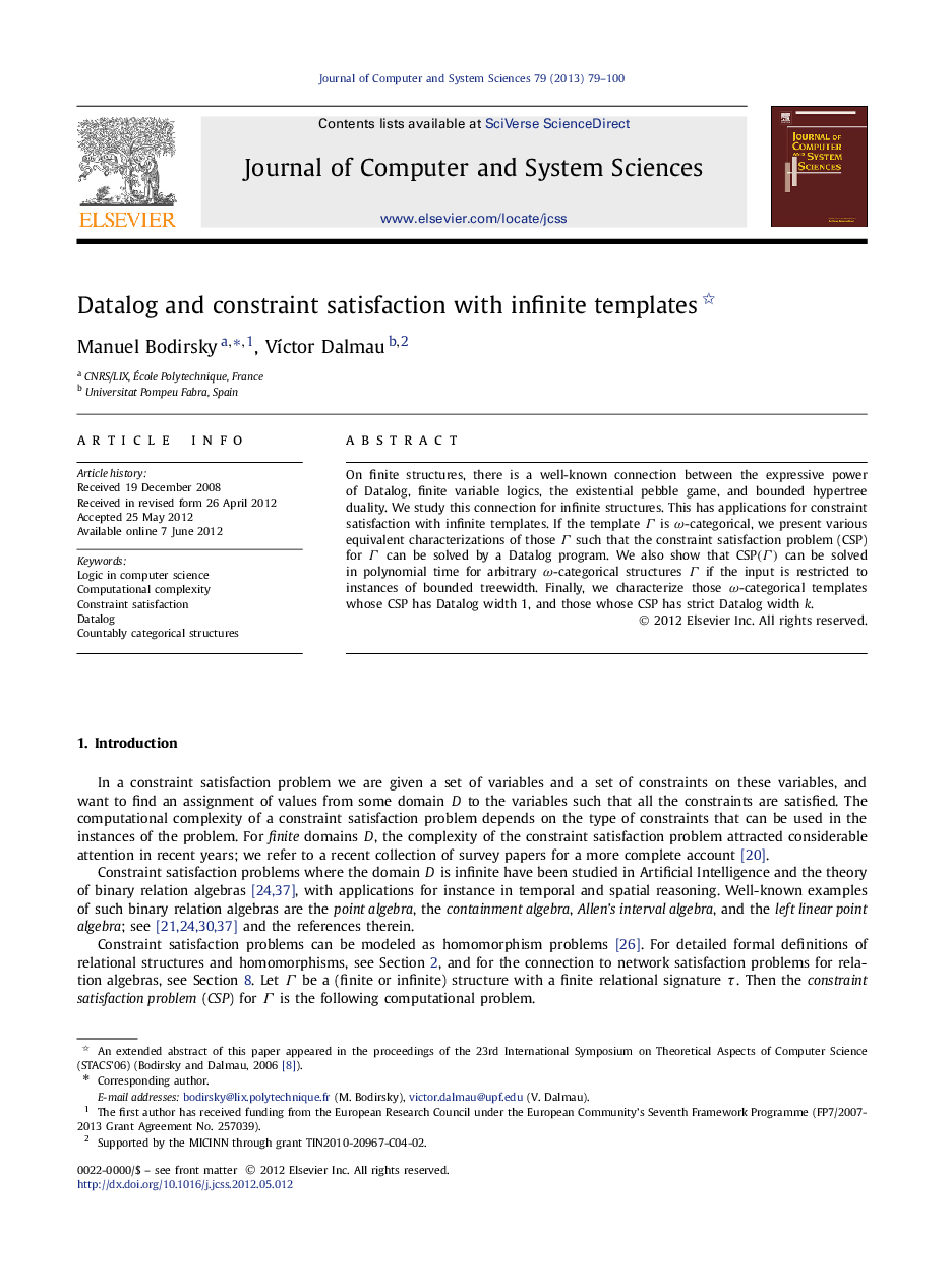 Datalog and constraint satisfaction with infinite templates 