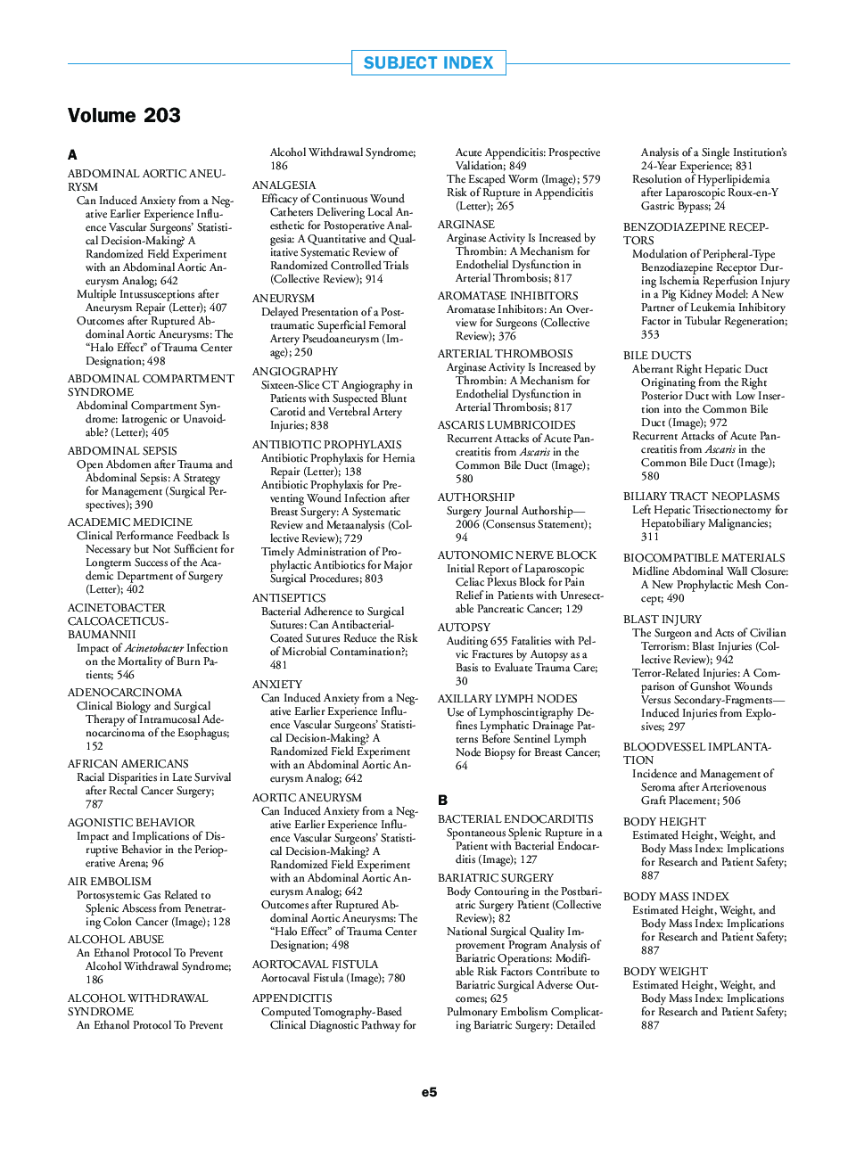 Subject Index