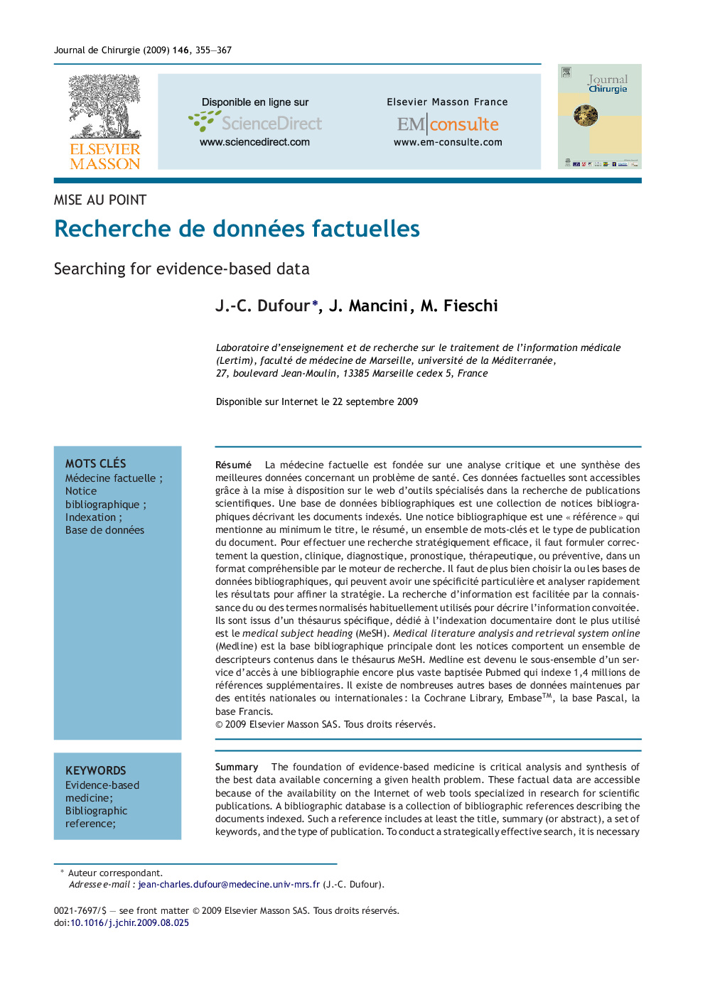 Recherche de données factuelles