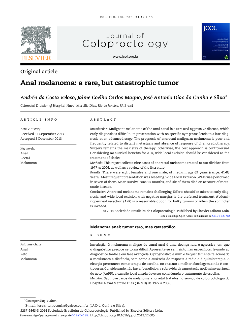 Anal melanoma: a rare, but catastrophic tumor