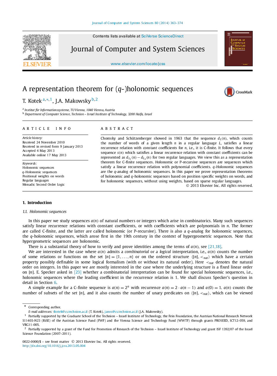 A representation theorem for (q-)holonomic sequences