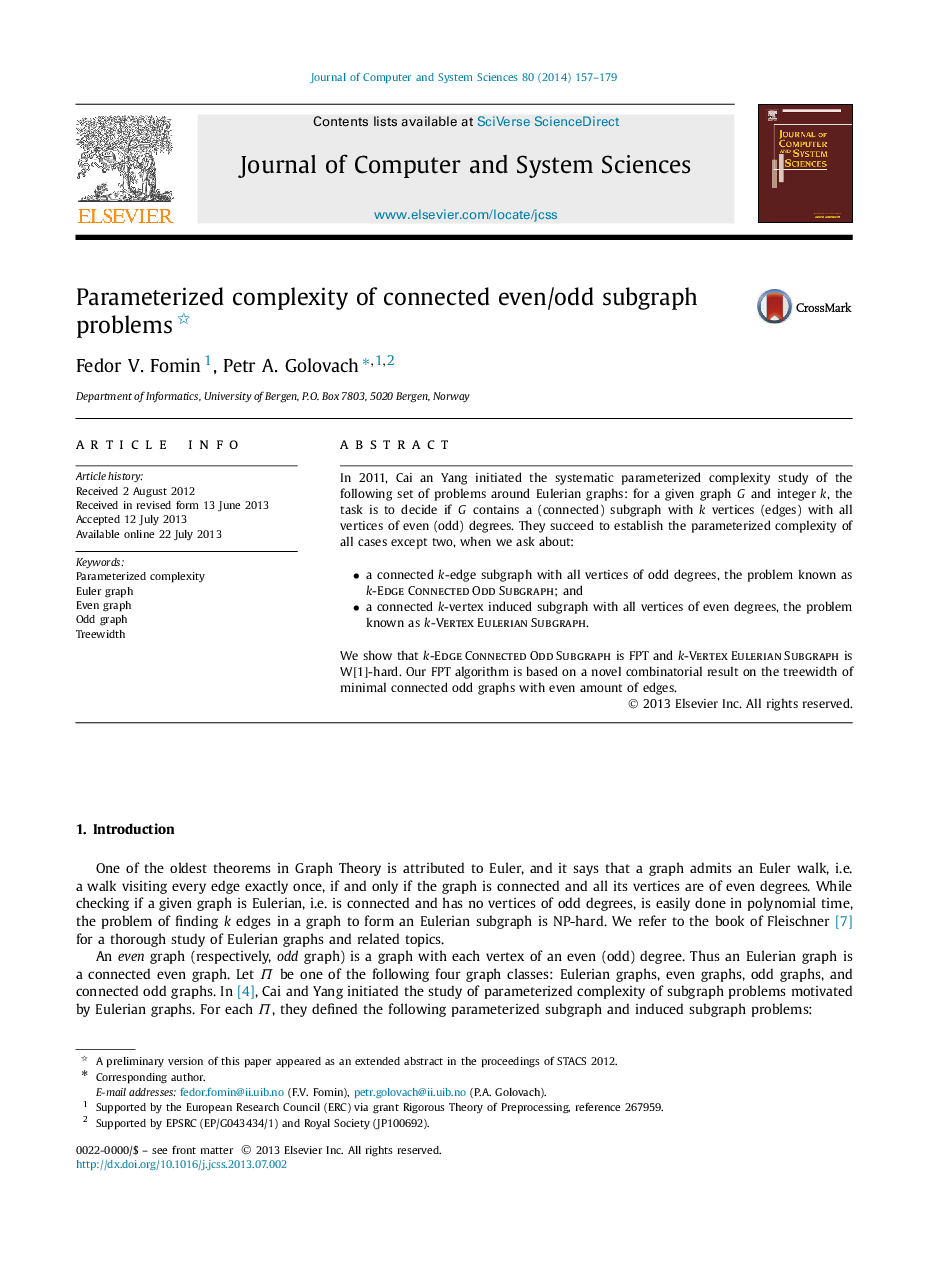 Parameterized complexity of connected even/odd subgraph problems 