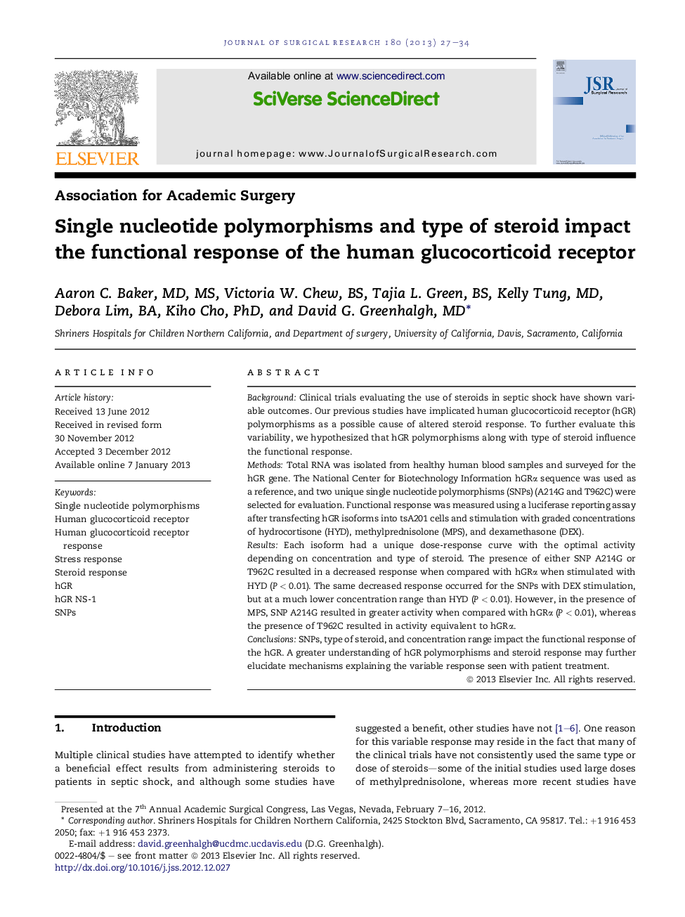 Single nucleotide polymorphisms and type of steroid impact the functional response of the human glucocorticoid receptor