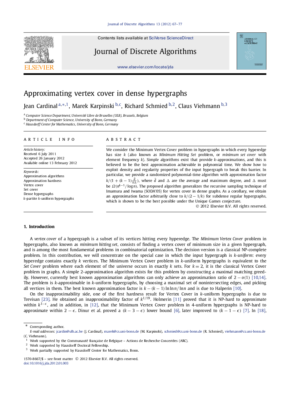 Approximating vertex cover in dense hypergraphs