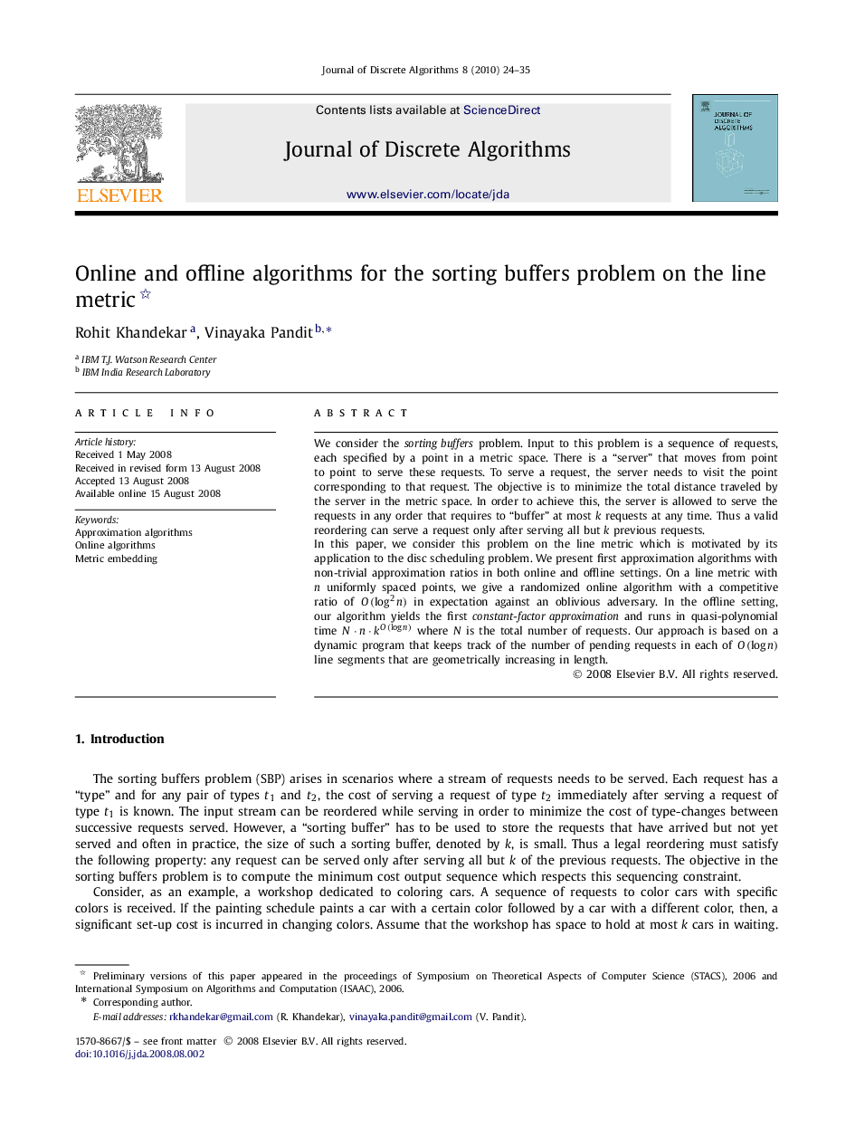 Online and offline algorithms for the sorting buffers problem on the line metric 