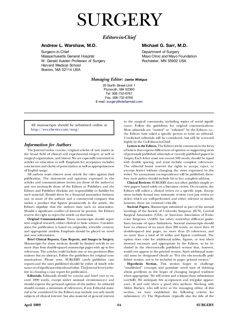 Information for Authors