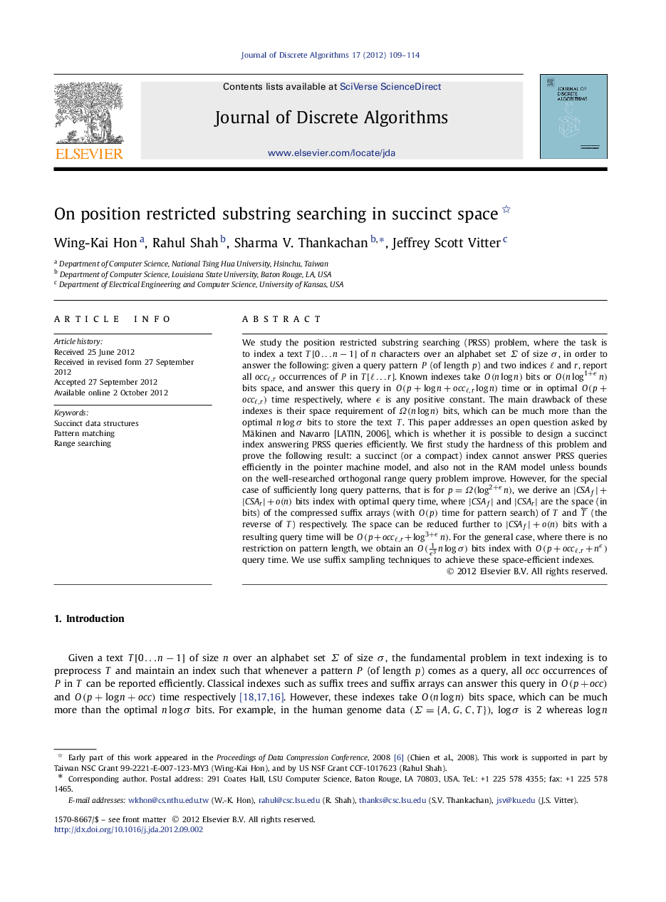 On position restricted substring searching in succinct space 