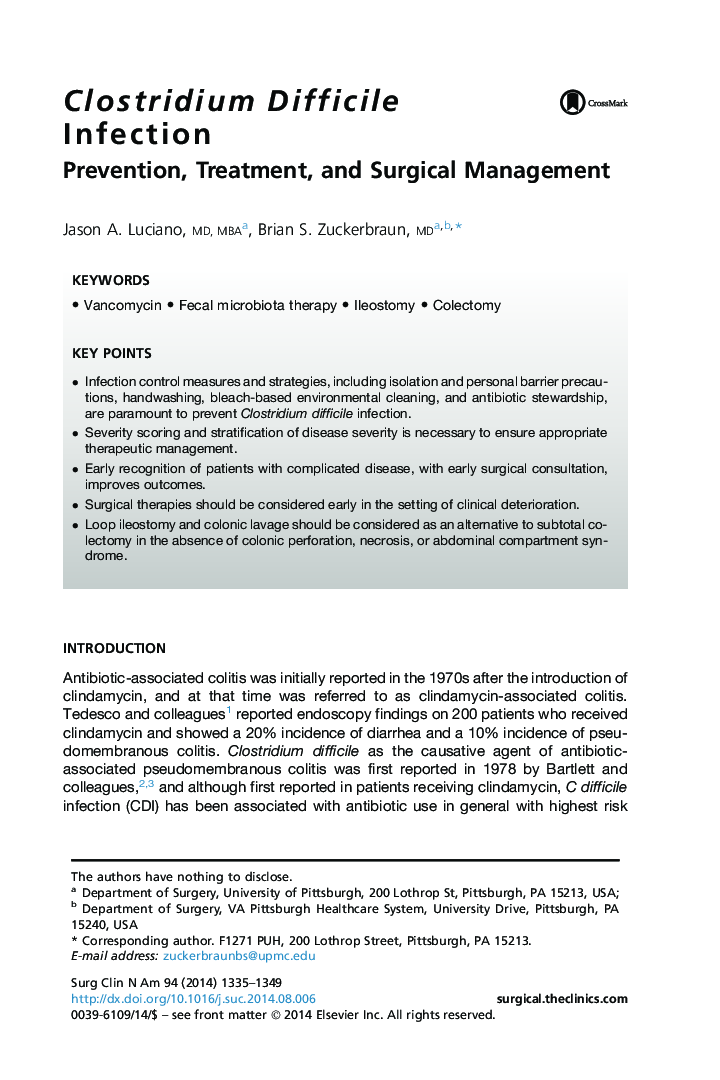 Clostridium Difficile Infection