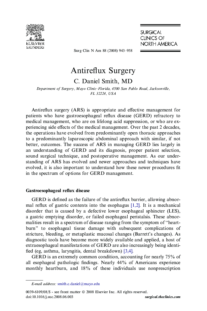 Antireflux Surgery