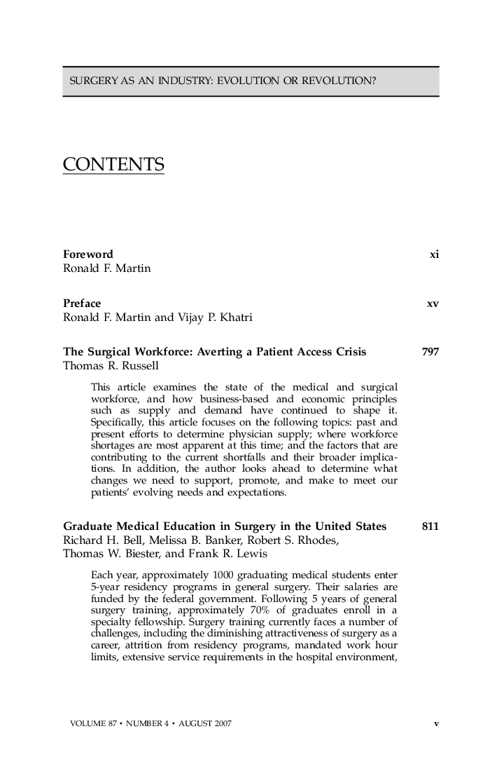 Table of Contents