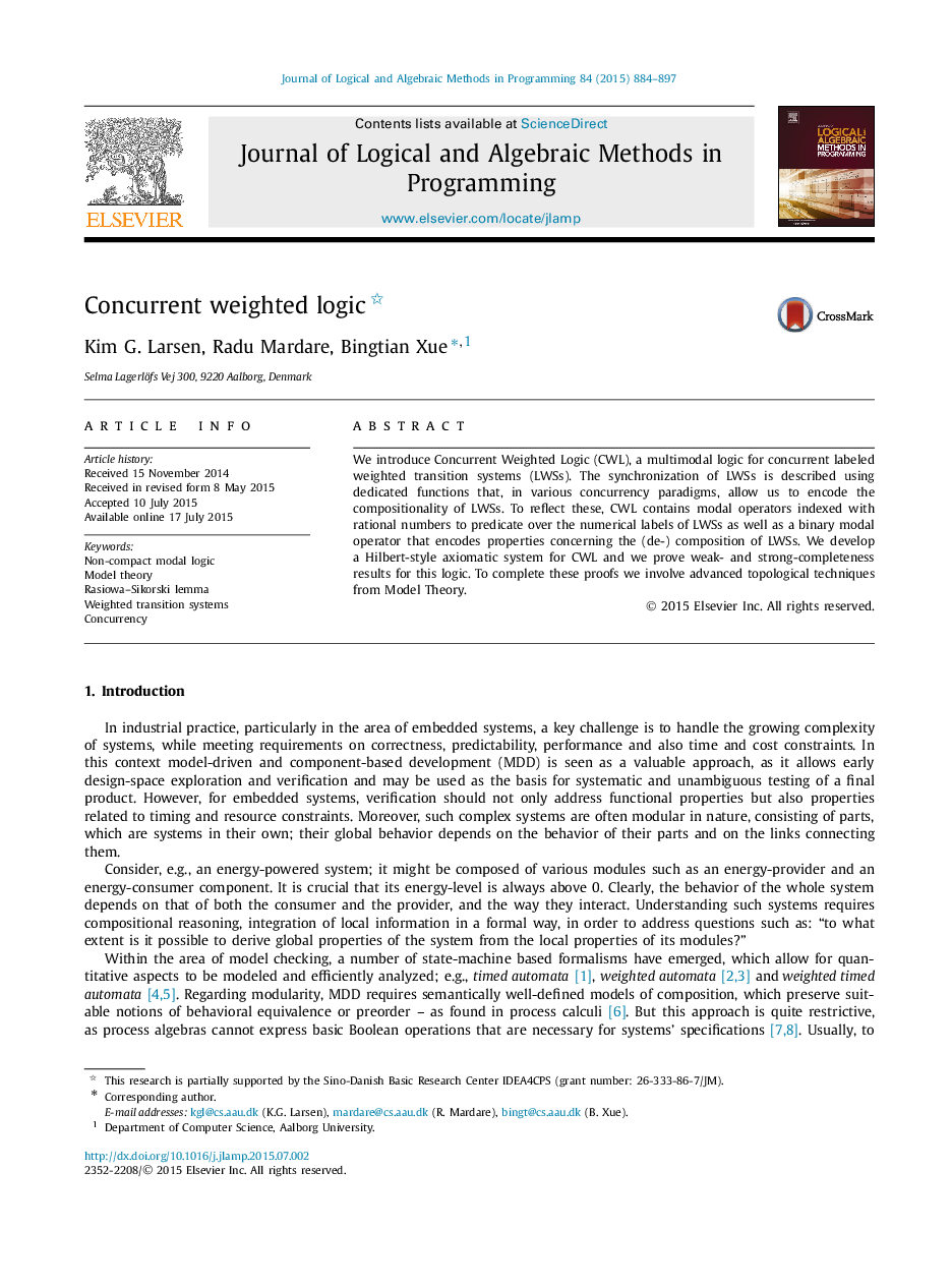 Concurrent weighted logic 