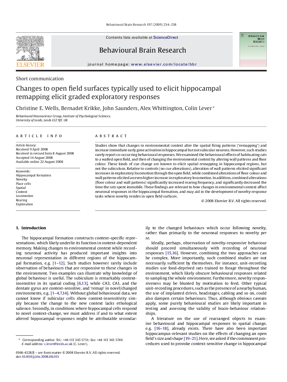 Changes to open field surfaces typically used to elicit hippocampal remapping elicit graded exploratory responses