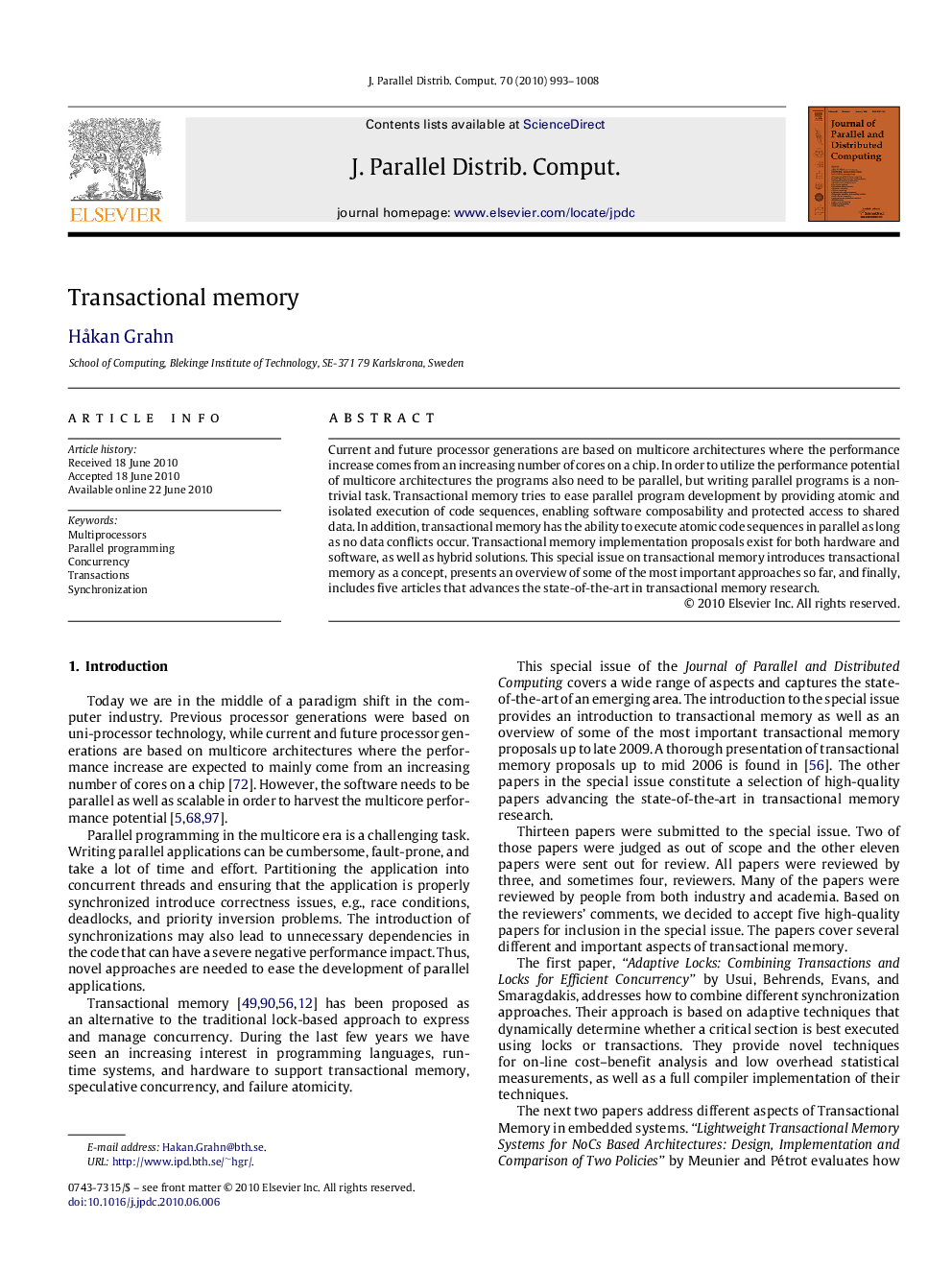 Transactional memory