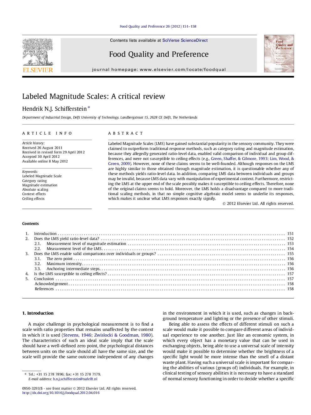 Labeled Magnitude Scales: A critical review