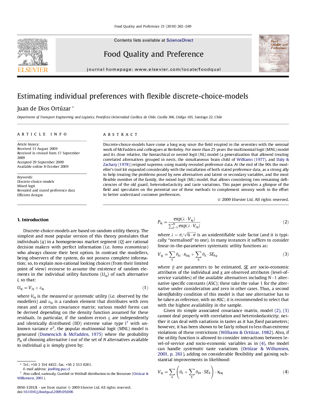 Estimating individual preferences with flexible discrete-choice-models