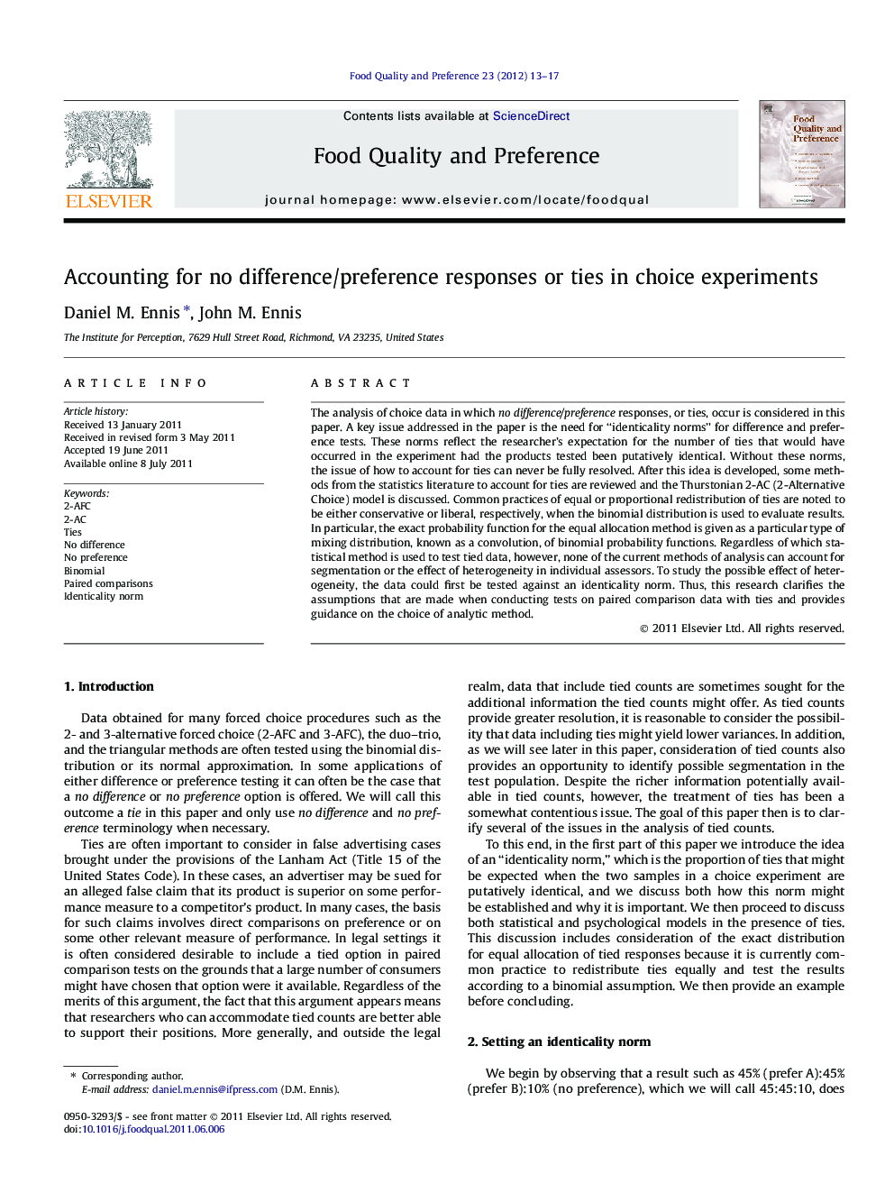 Accounting for no difference/preference responses or ties in choice experiments