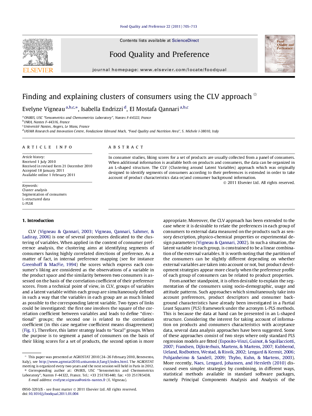 Finding and explaining clusters of consumers using the CLV approach 