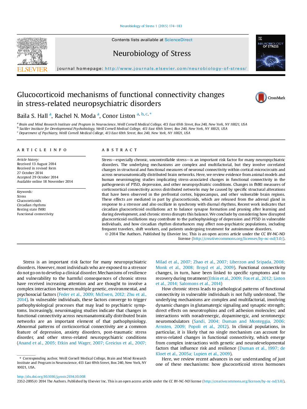 Glucocorticoid mechanisms of functional connectivity changes in stress-related neuropsychiatric disorders