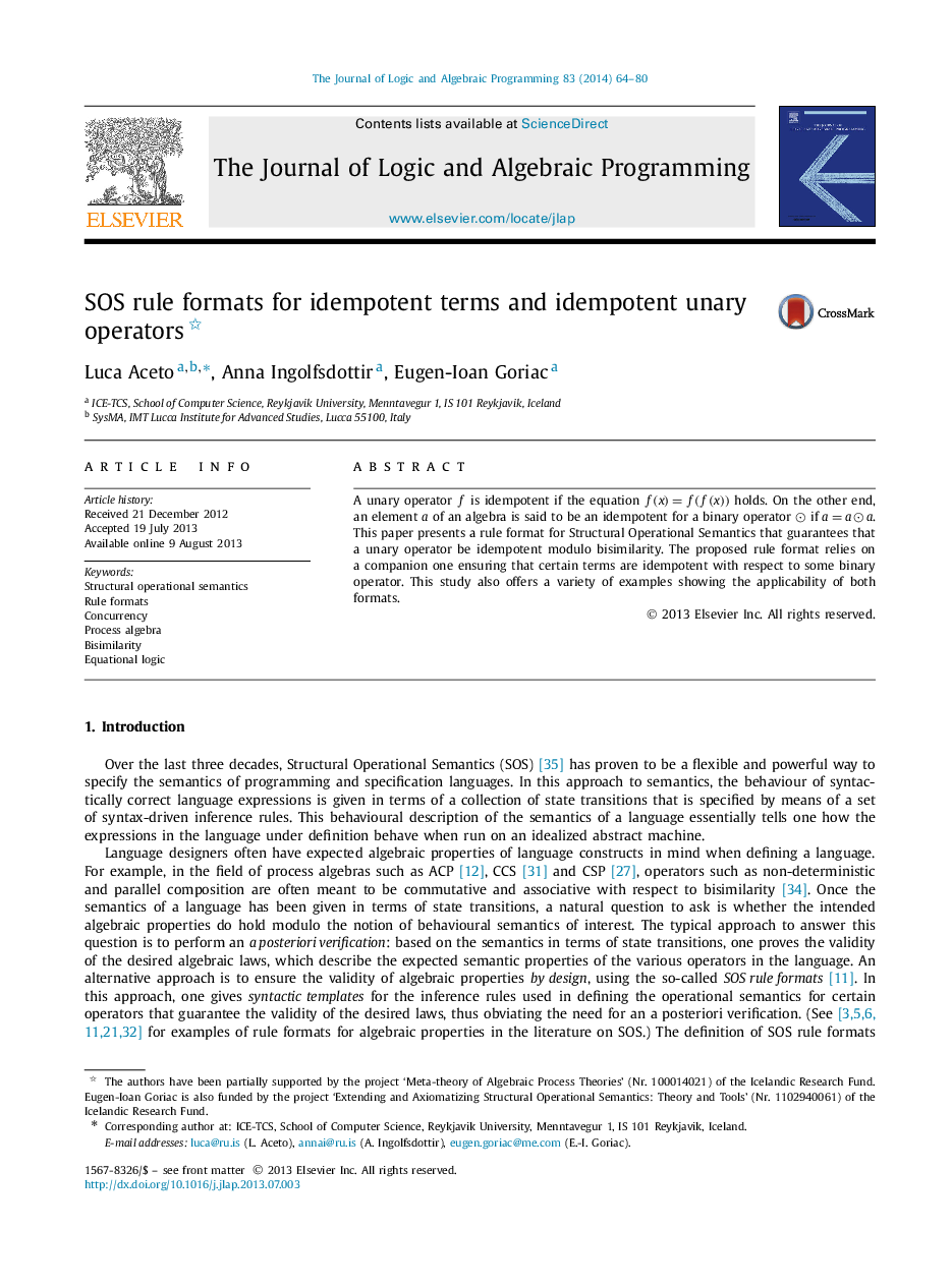 SOS rule formats for idempotent terms and idempotent unary operators 