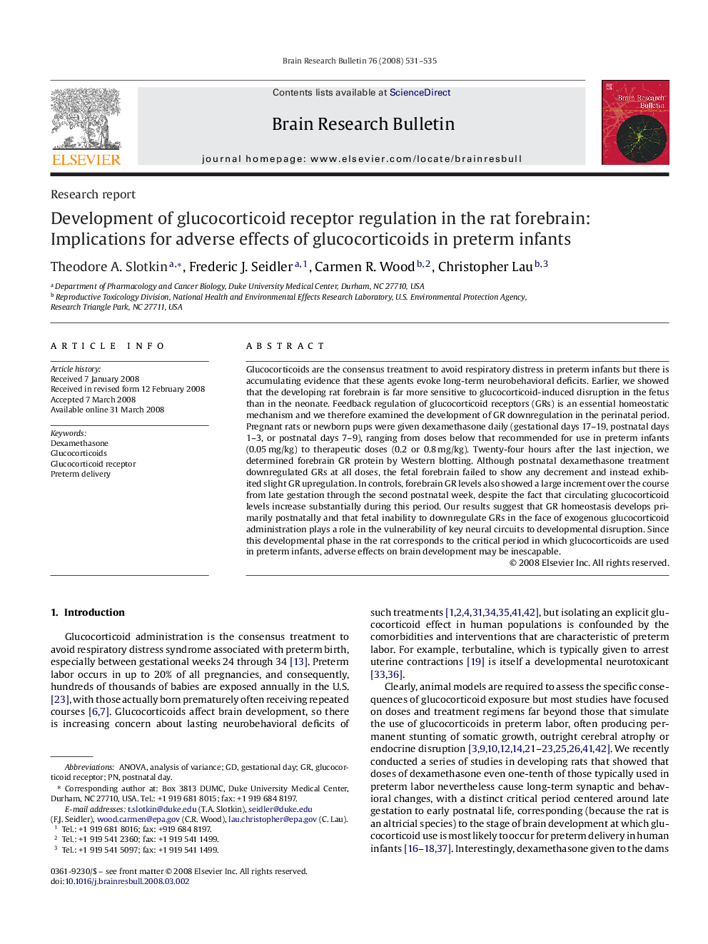 Development of glucocorticoid receptor regulation in the rat forebrain: Implications for adverse effects of glucocorticoids in preterm infants