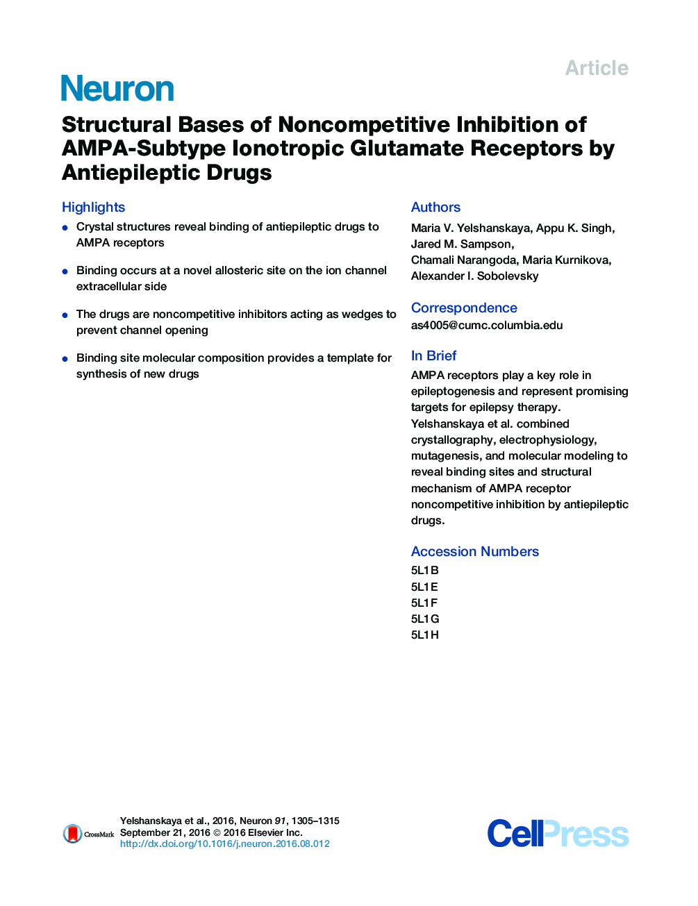 Structural Bases of Noncompetitive Inhibition of AMPA-Subtype Ionotropic Glutamate Receptors by Antiepileptic Drugs