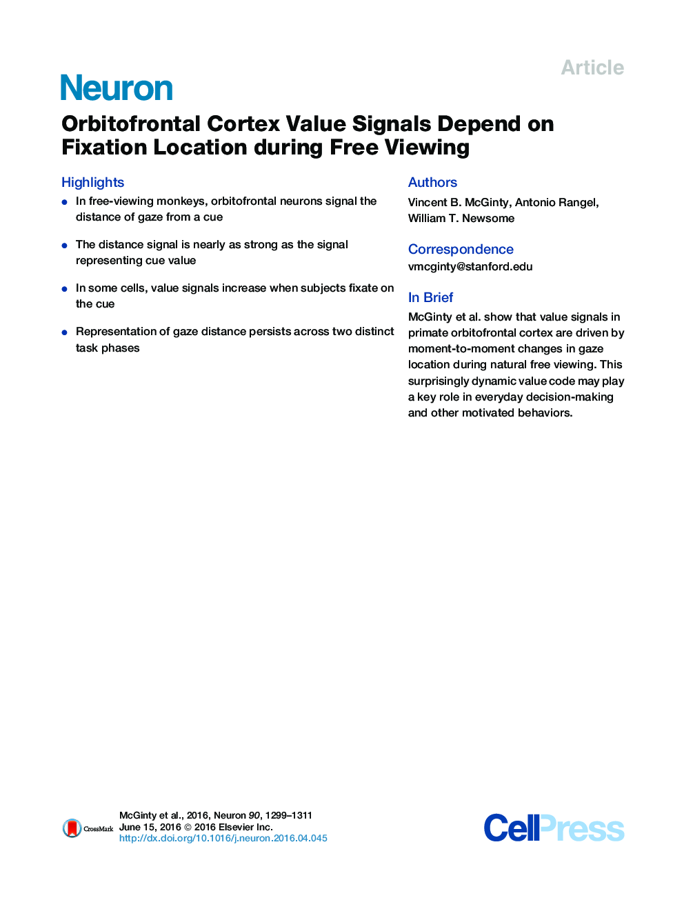 Orbitofrontal Cortex Value Signals Depend on Fixation Location during Free Viewing