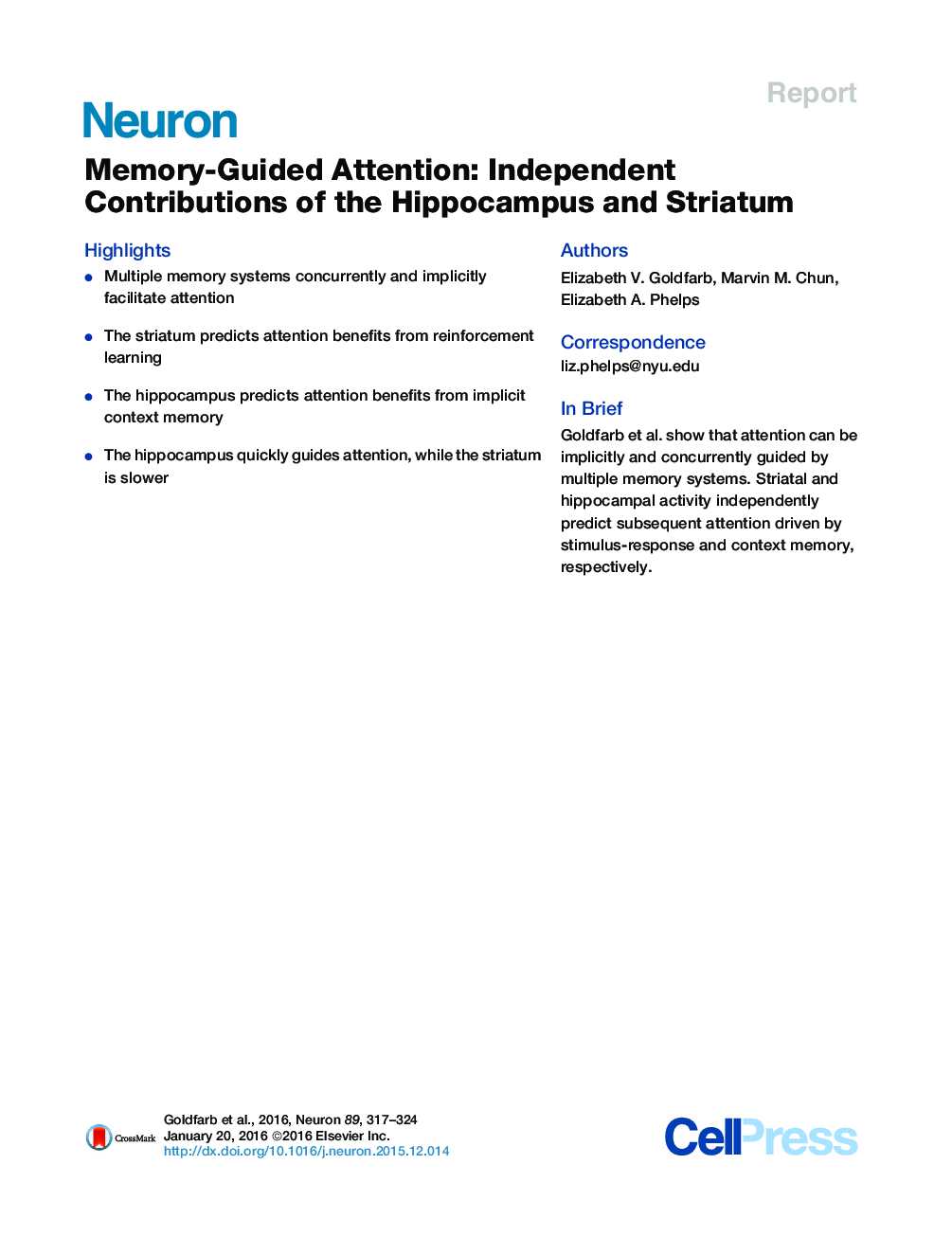 Memory-Guided Attention: Independent Contributions of the Hippocampus and Striatum