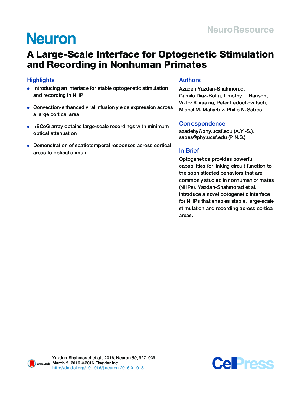 A Large-Scale Interface for Optogenetic Stimulation and Recording in Nonhuman Primates