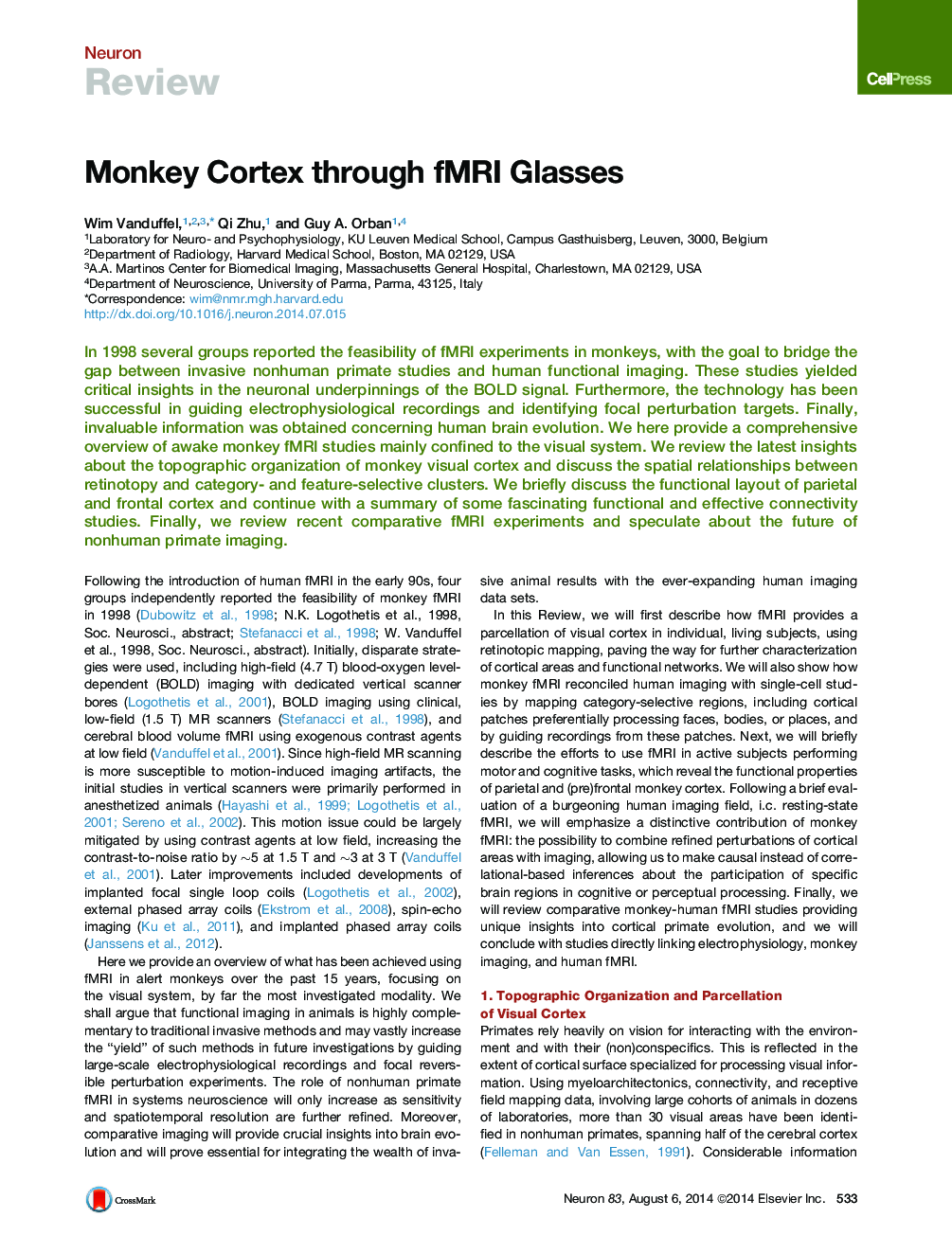 Monkey Cortex through fMRI Glasses