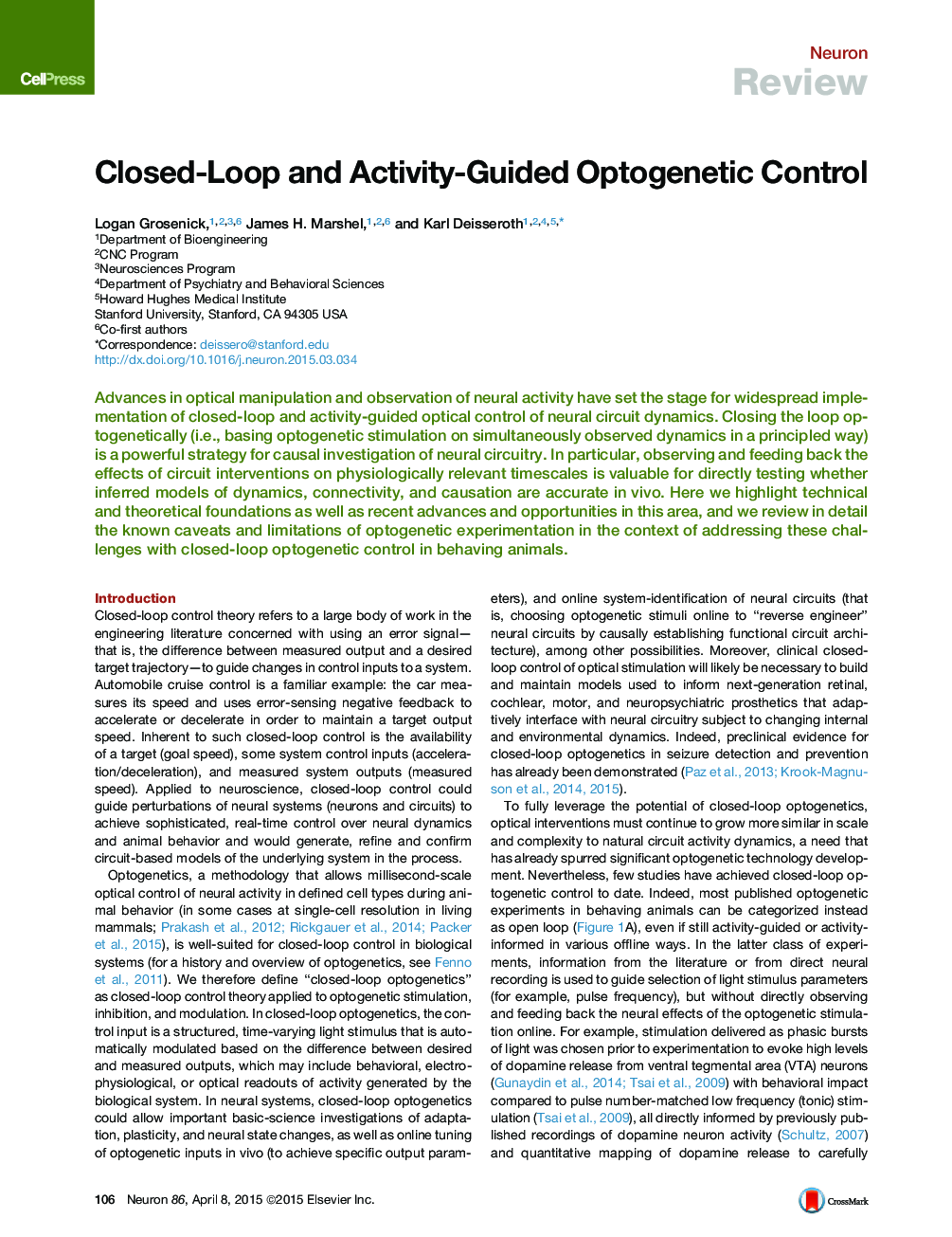 Closed-Loop and Activity-Guided Optogenetic Control