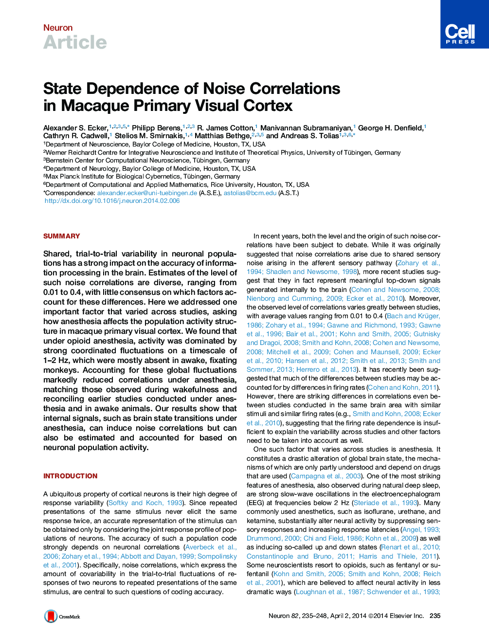 State Dependence of Noise Correlations in Macaque Primary Visual Cortex