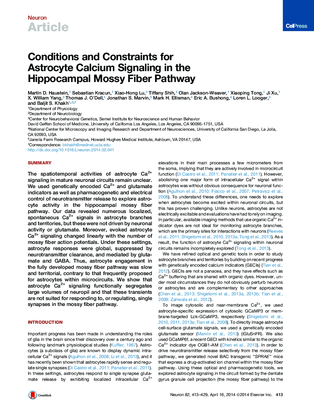 Conditions and Constraints for Astrocyte Calcium Signaling in the Hippocampal Mossy Fiber Pathway