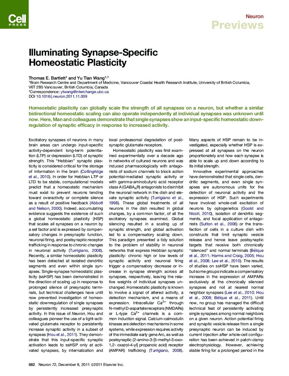 Illuminating Synapse-Specific Homeostatic Plasticity