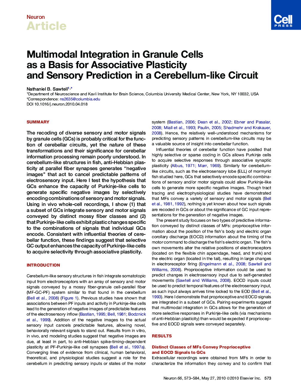 Multimodal Integration in Granule Cells as a Basis for Associative Plasticity and Sensory Prediction in a Cerebellum-like Circuit