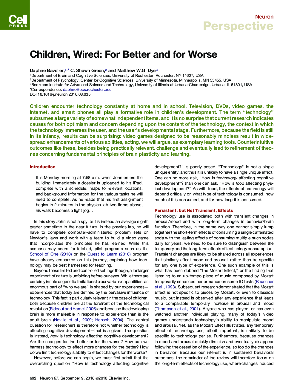 Children, Wired: For Better and for Worse