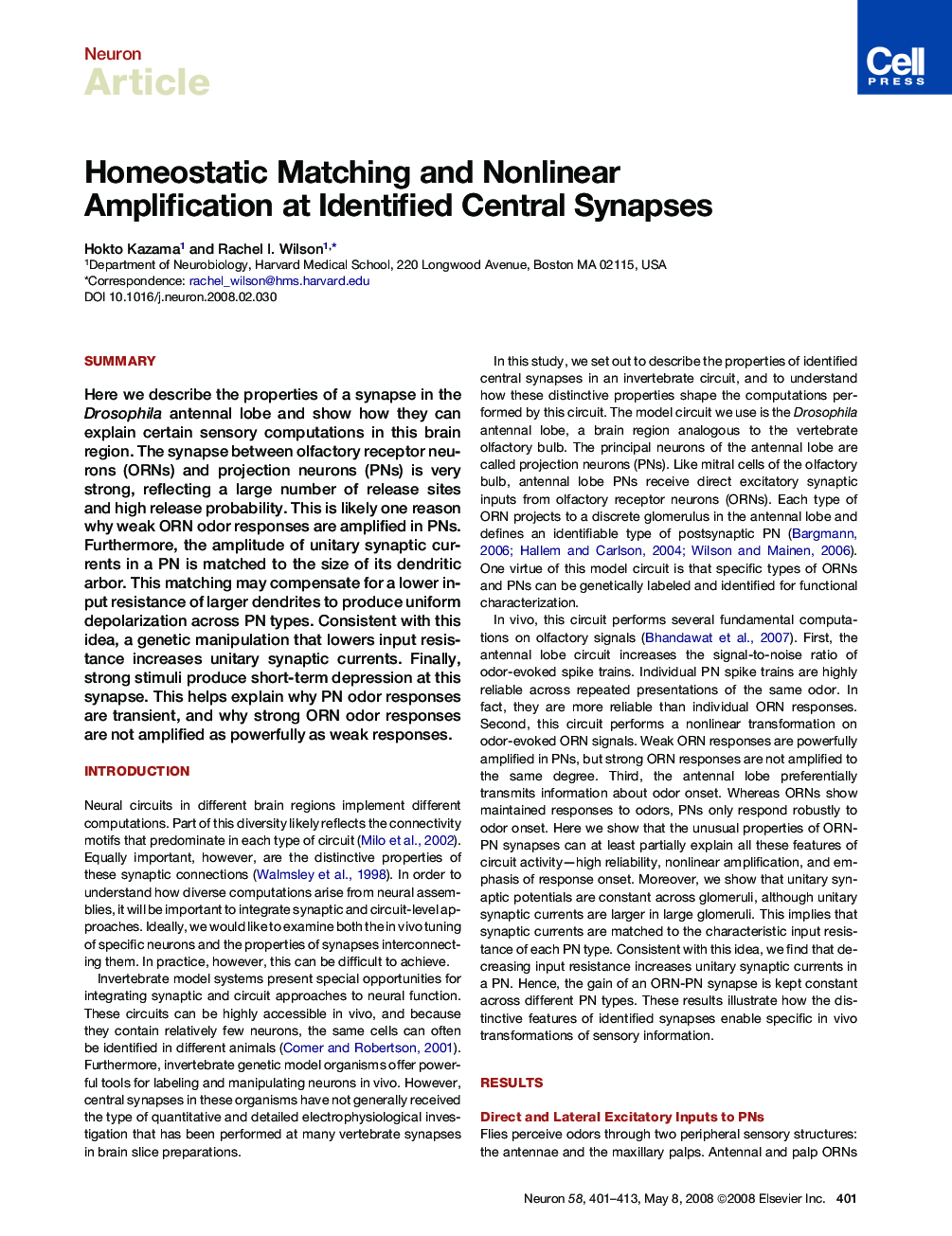 Homeostatic Matching and Nonlinear Amplification at Identified Central Synapses