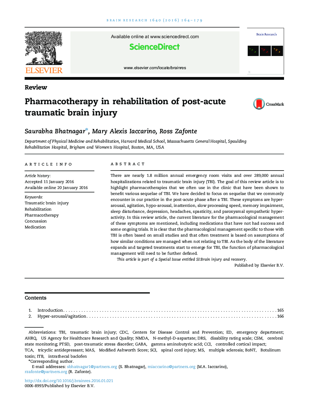Pharmacotherapy in rehabilitation of post-acute traumatic brain injury
