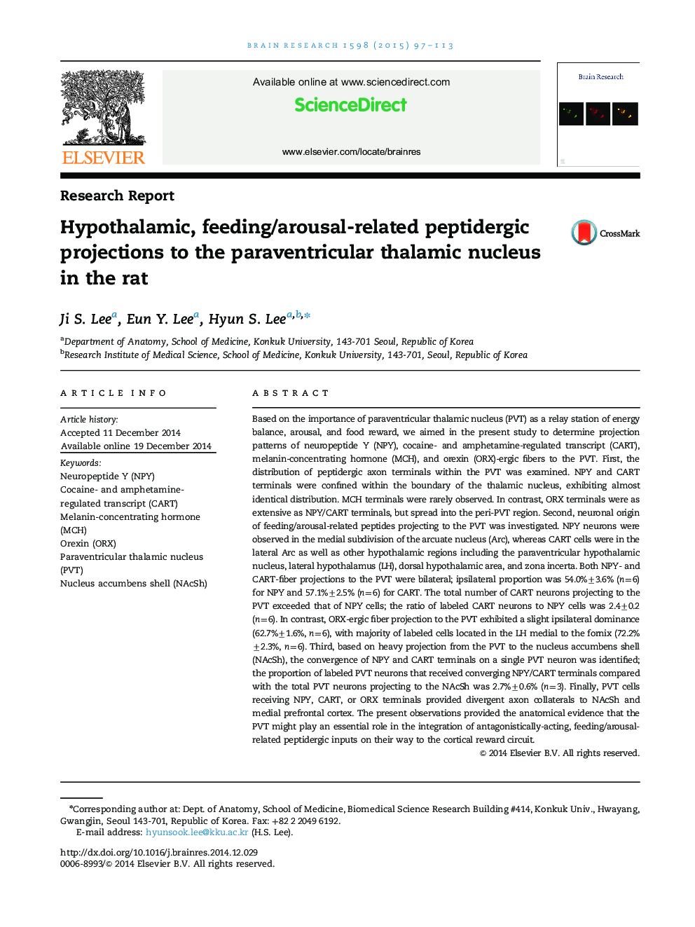 Hypothalamic, feeding/arousal-related peptidergic projections to the paraventricular thalamic nucleus in the rat