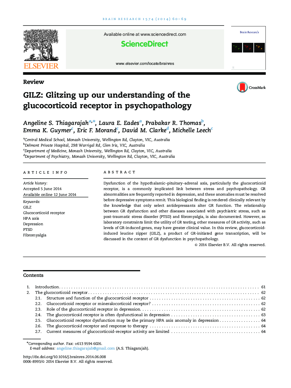 GILZ: Glitzing up our understanding of the glucocorticoid receptor in psychopathology