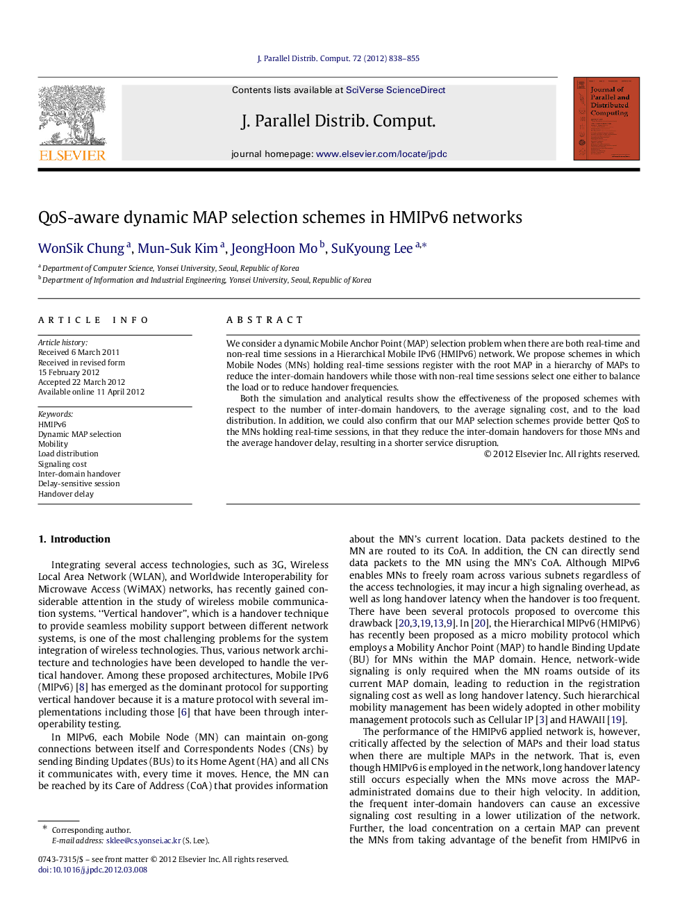 QoS-aware dynamic MAP selection schemes in HMIPv6 networks