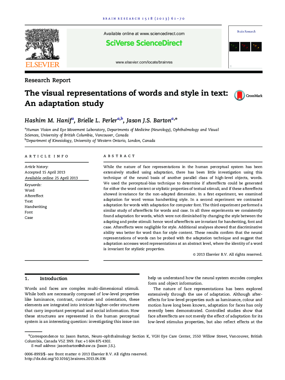 The visual representations of words and style in text: An adaptation study