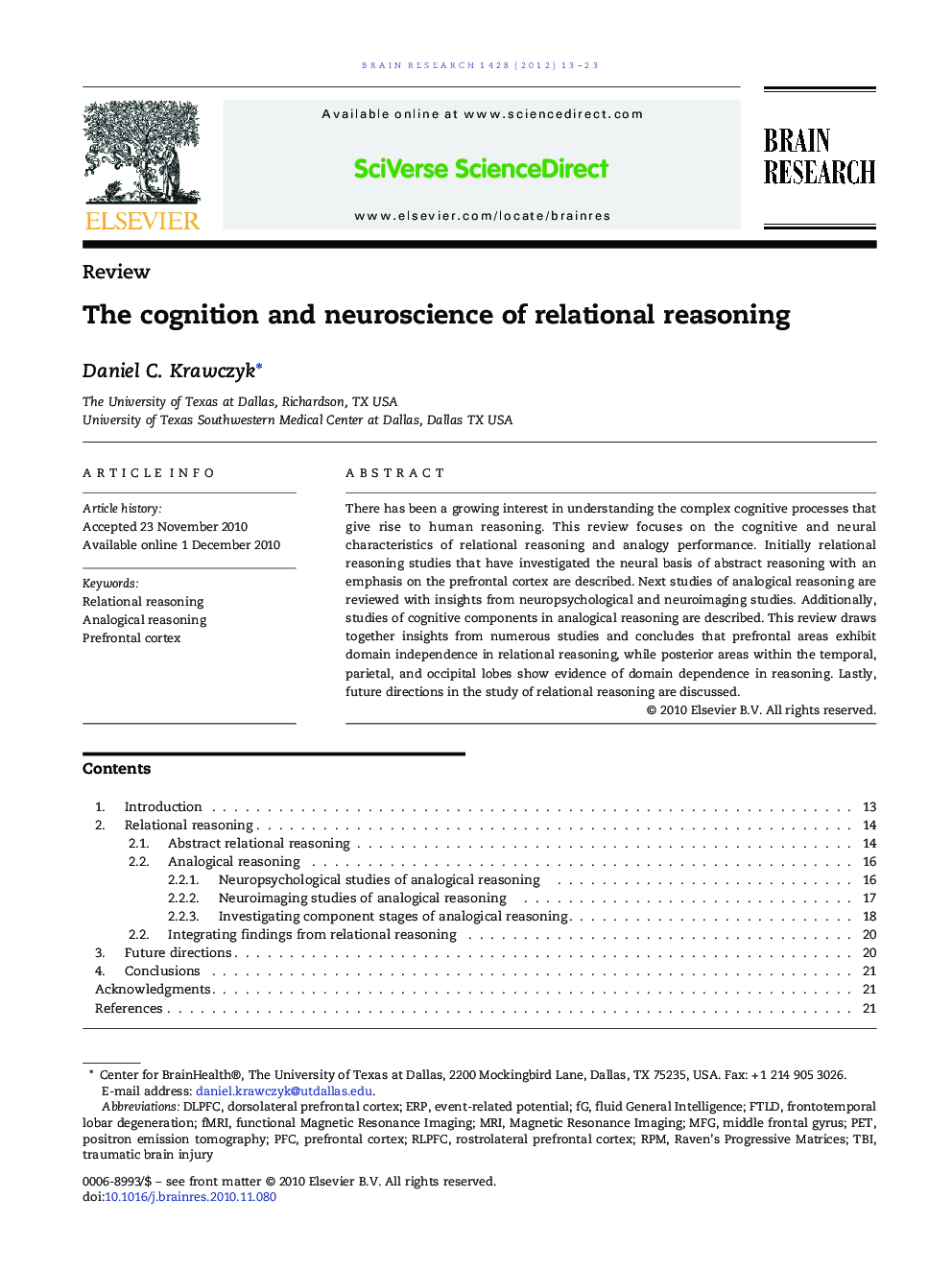 The cognition and neuroscience of relational reasoning