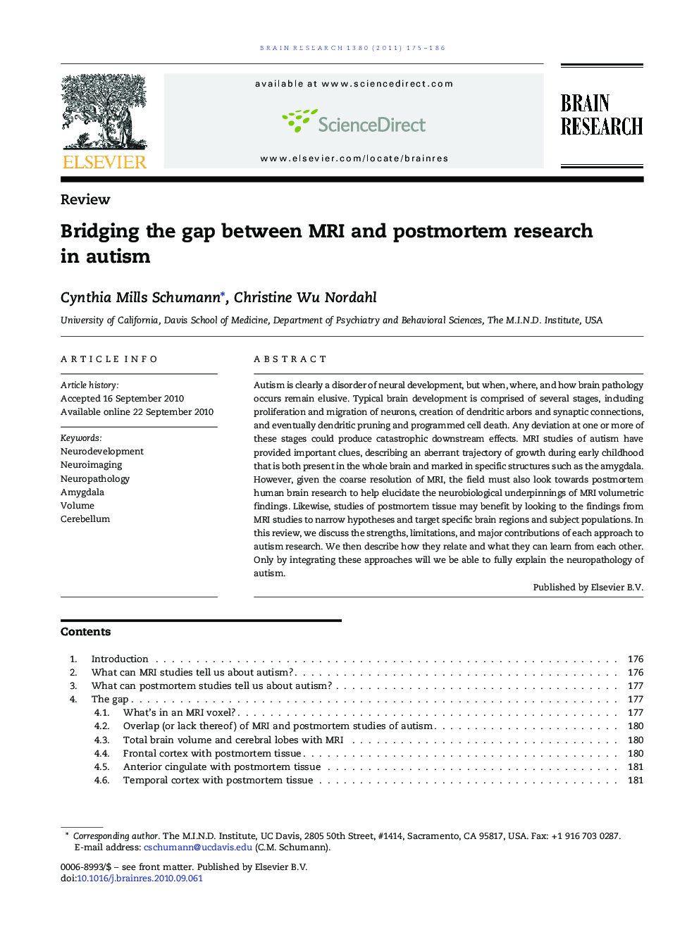 Bridging the gap between MRI and postmortem research in autism